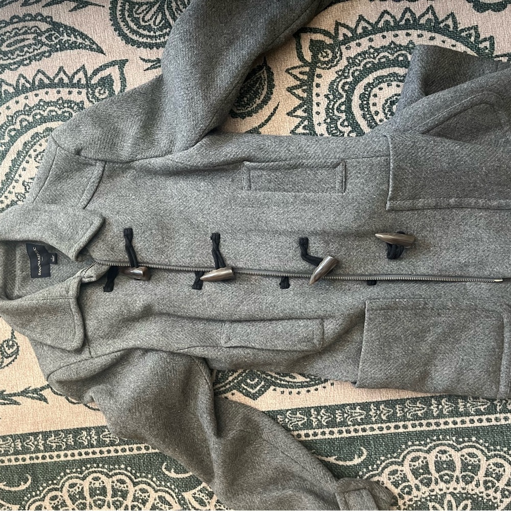 Banana Republic Heather Gray Wool Coat